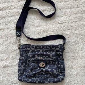 Coach Navy and Gray Crossbody Bag
